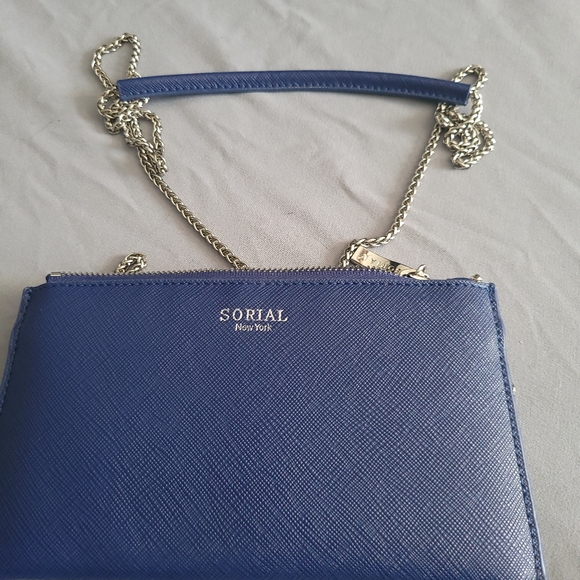 BRAND NEW crossbody vegan navy bag SORIAL - Picture 2 of 3